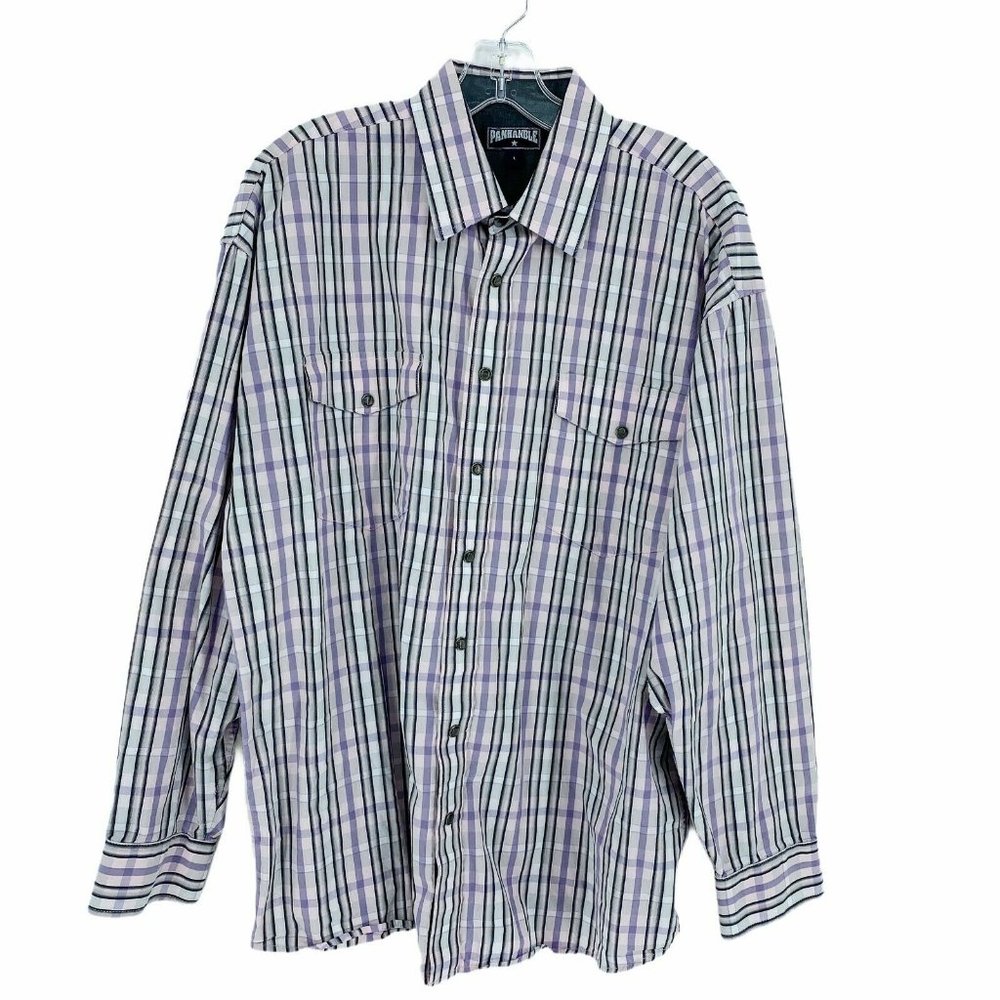 Panhandle Men's Size Large Pearl Snap Long Sleeve